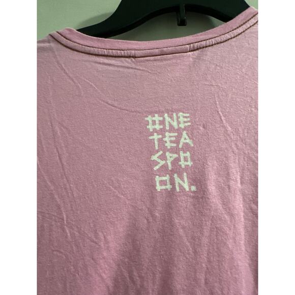 🔴One Teaspoon Women's Candy Pink Logo Organic Cotton Crew‎ Tee size Small - Picture 6 of 7